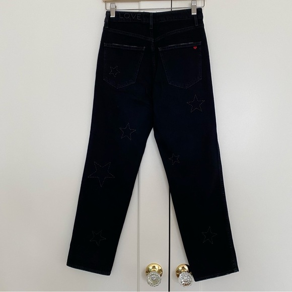 Anthropologie Sundry Stars Love Stitching Ultra High-Rise Straight Jeans - Picture 7 of 8